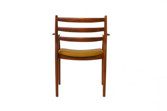 Image 1 of 1 van 2 Arne Vodder voor France & Son, Mid Century Teak Dining / Desk Chair / Stuhl, nieuw aniline leer