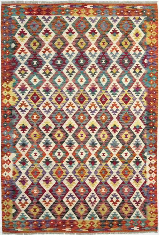 Originele oude stijl Kelim Afghan 245 X165 Cm Top staat