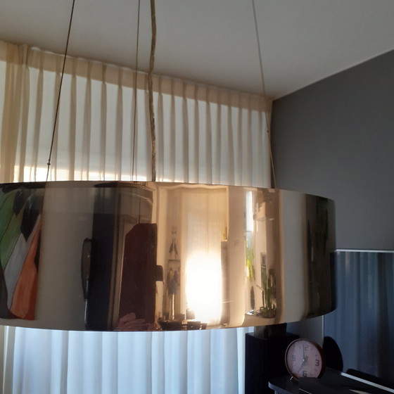 Image 1 of Hanglamp met onderplaat van melkglas