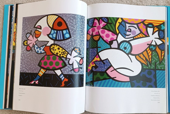 Image 1 of Romero Britto Kleuren rond de wereld, gesigneerd