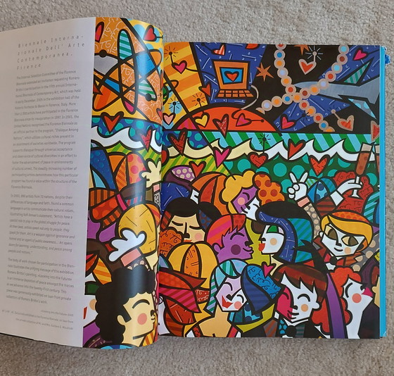 Image 1 of Romero Britto Kleuren rond de wereld, gesigneerd