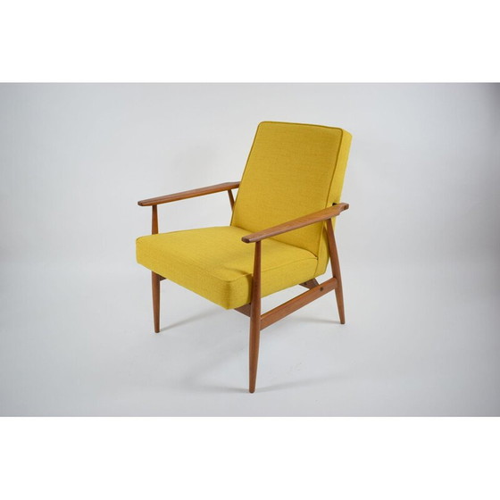 Image 1 of Vinitage gepolijste fauteuil geel H.Lis 1960