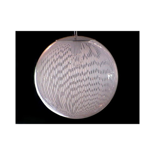 Vintage hanglamp van Massimo Vignelli voor Venini, Italië 1970