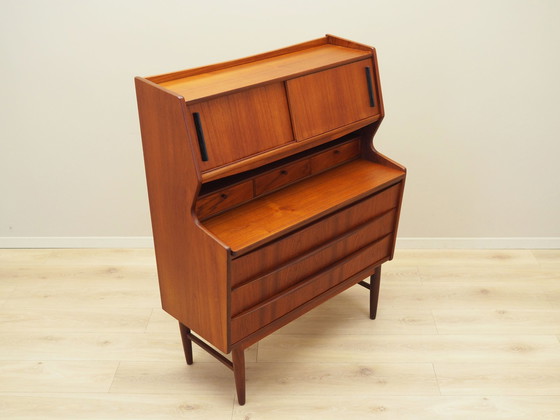 Image 1 of Teakhouten secretaire, Deens ontwerp, 1970S, Productie: Denemarken