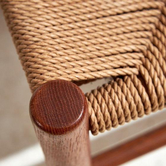 Image 1 of Set van 6 vintage J39 eiken eetkamerstoelen van Børge Mogensen voor Fdb Møbler