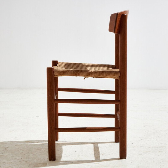 Image 1 of Set van 6 vintage J39 eiken eetkamerstoelen van Børge Mogensen voor Fdb Møbler