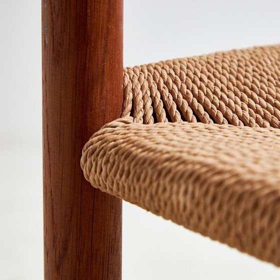 Image 1 of Set van 6 vintage J39 eiken eetkamerstoelen van Børge Mogensen voor Fdb Møbler