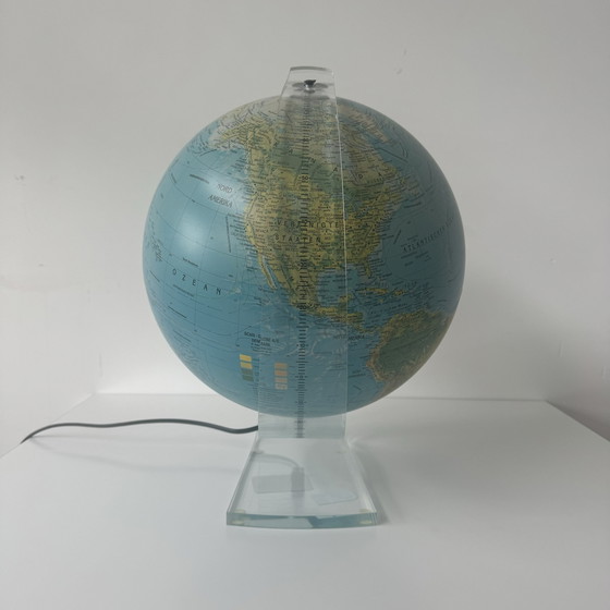 Image 1 of Vintage Scan-Globe Deens design verlichte globe