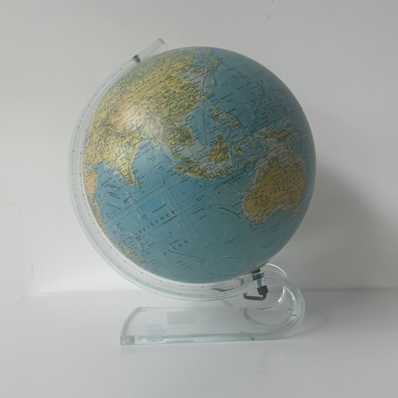 Image 1 of Vintage Scan-Globe Deens design verlichte globe