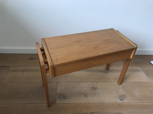 Mid century design bijzettafeltje naaikistje