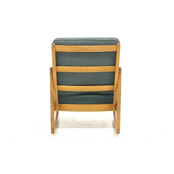 Image 1 of Vintage beukenhouten schommelstoel door Ole Wanscher voor France et Son, Denemarken 1950