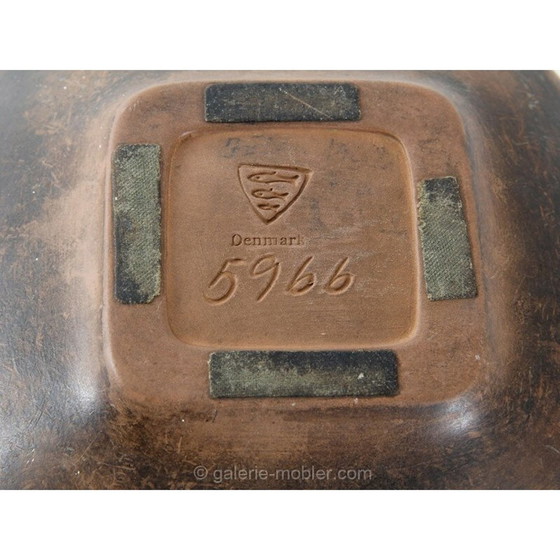 Image 1 of Scandinavisch blauw keramiek vierkant kommetje van Michael Andersen en Amp, 1970