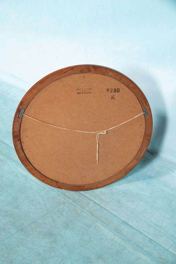 Image 1 of Vintage spiegel rond Aksel Kjersgaard, teak Deens design