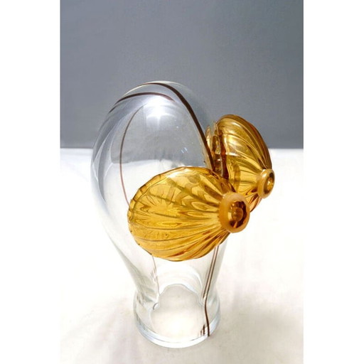 Vintage Murano glazen uil sculptuur van Carlo Moretti, jaren 1960