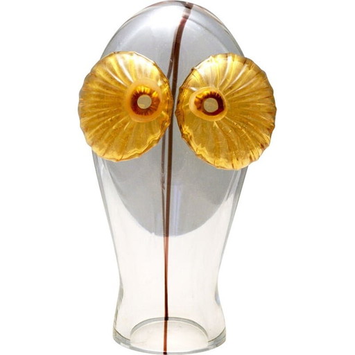Vintage Murano glazen uil sculptuur van Carlo Moretti, jaren 1960