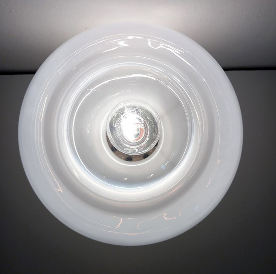 Image 1 of Vintage Tafellamp - Staal & Glas - Murano - Ruimtetijdperk - 1970