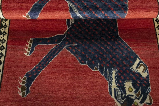 Image 1 of Handgeknoopt Gabbeh Nomadisch Tapijt - Tijgerontwerp - 174 X 107 cm