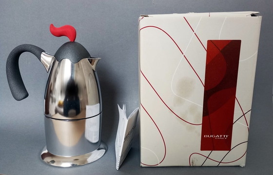 Image 1 of Bugatti Postmoderne 'Volcano' Espressomaker Voor 6 Personen Teseo Berghella 1990