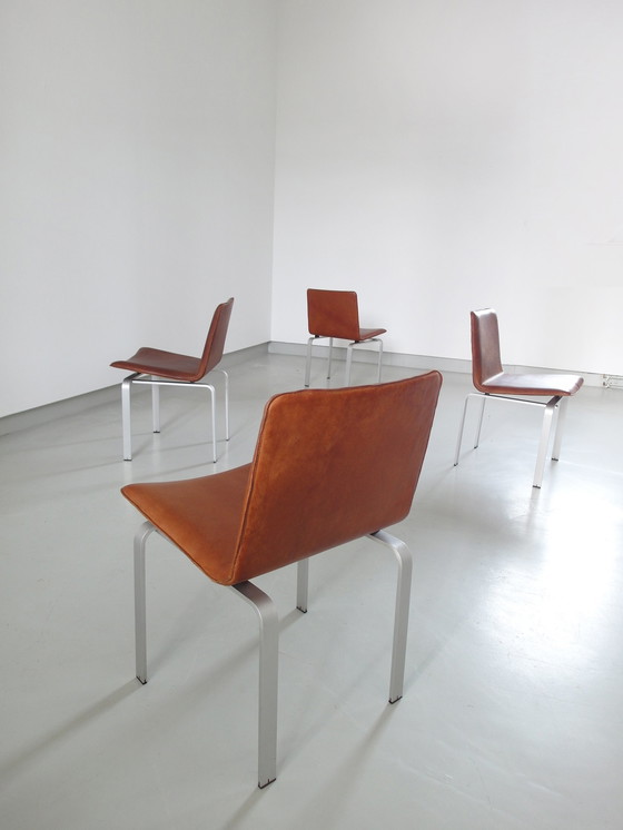 Image 1 of Jørgen Høj voor Niels Vitsoe, set van vier eetkamerstoelen, Denemarken, 1962