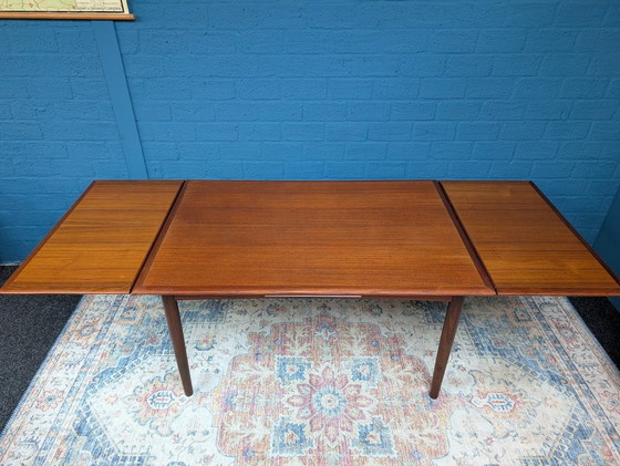 Image 1 of Vintage Uitschuifbare Eettafel Uit De Jaren '60, Deens Design Van Rogenstrup Møbelfabrik