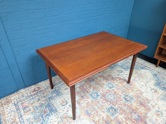 Image 1 of Vintage Uitschuifbare Eettafel Uit De Jaren '60, Deens Design Van Rogenstrup Møbelfabrik