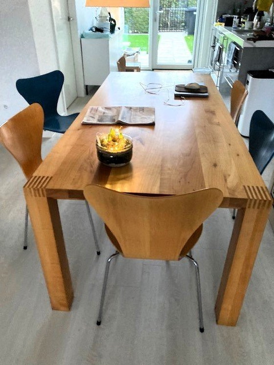 Image 1 of Mooie Massief Houten Eetkamer Tafel van Pilat & Pilat