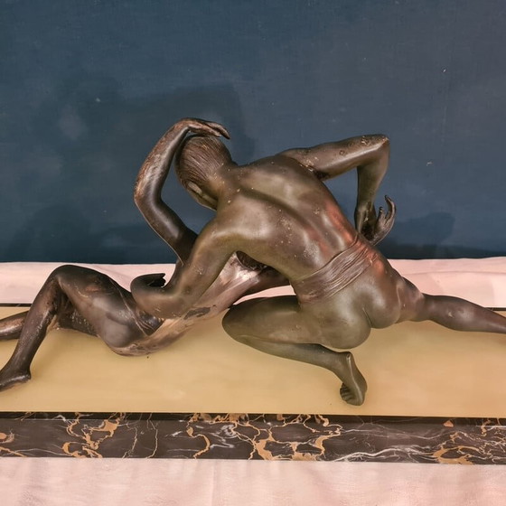 Image 1 of Vintage art deco liniaal op marmer