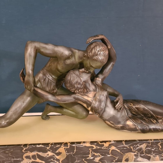 Image 1 of Vintage art deco liniaal op marmer