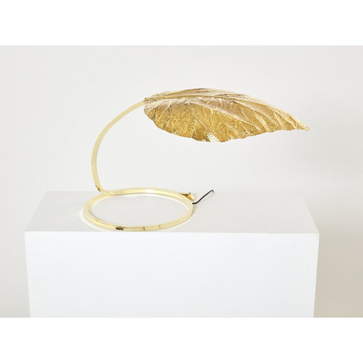Vintage rabarberlamp en laiton van Tommaso Barbi et Carlo Giorgi voor Bottega Gadda, 1970