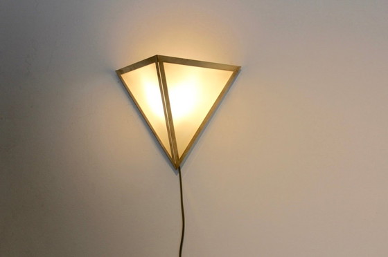 Image 1 of 2 x Glashütte Limburg driehoekige wandlamp