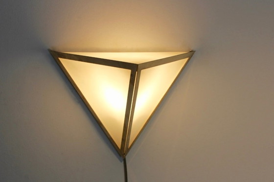 Image 1 of 2 x Glashütte Limburg driehoekige wandlamp