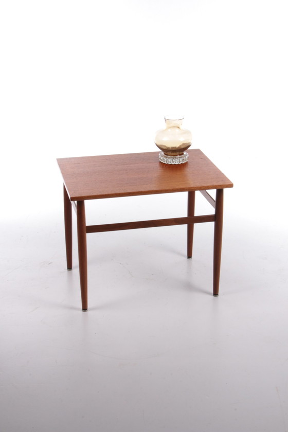 Image 1 of Vintage teak houten bijzettafel, 1960s