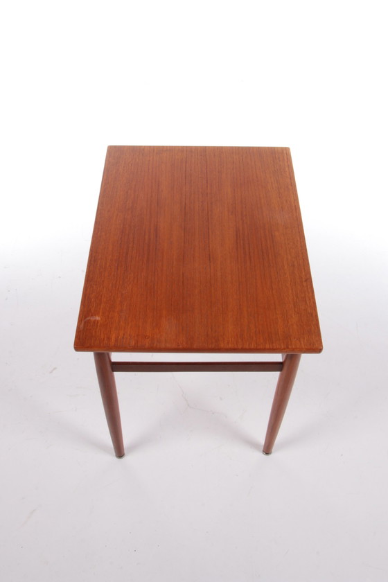 Image 1 of Vintage teak houten bijzettafel, 1960s