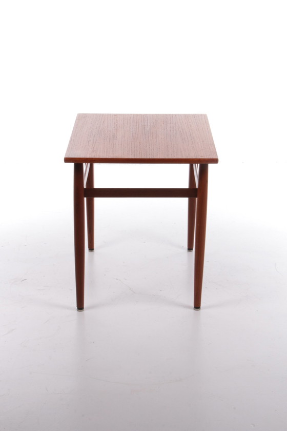 Image 1 of Vintage teak houten bijzettafel, 1960s