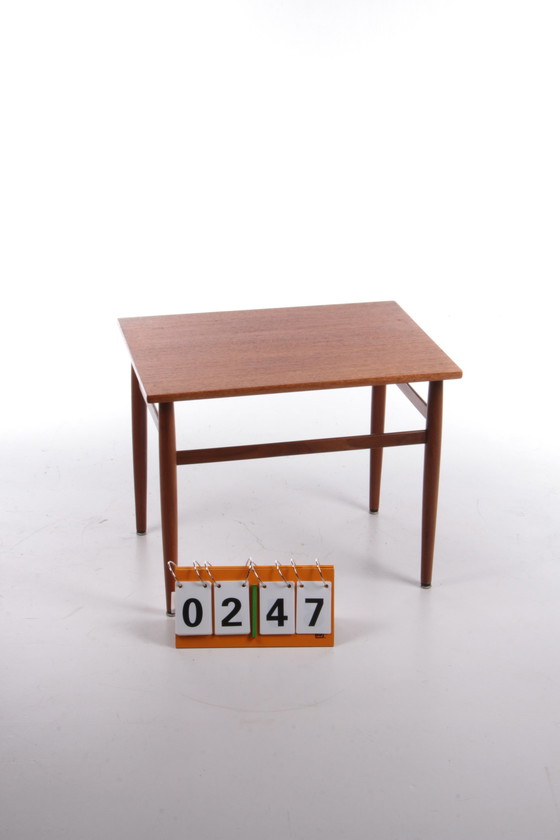 Image 1 of Vintage teak houten bijzettafel, 1960s