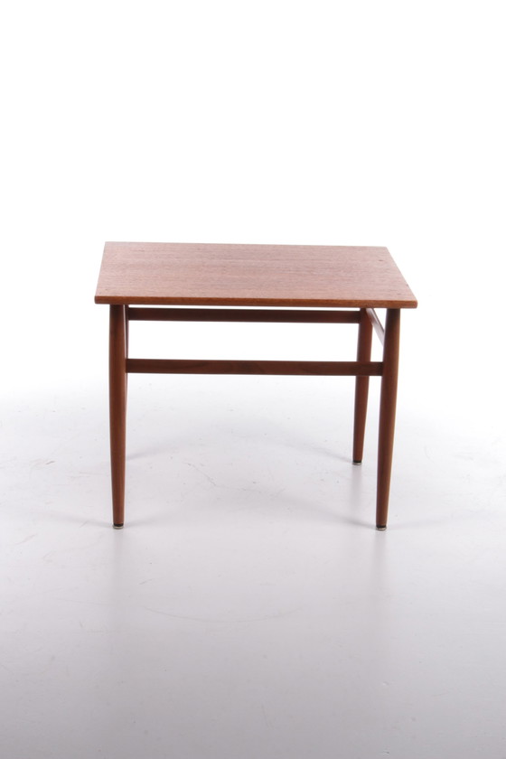 Image 1 of Vintage teak houten bijzettafel, 1960s