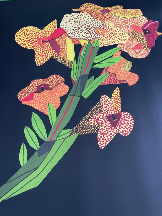 Image 1 of Jonas Wood, Gele bloem met lijnen 2, 2021, Copyright Jonas Wood,