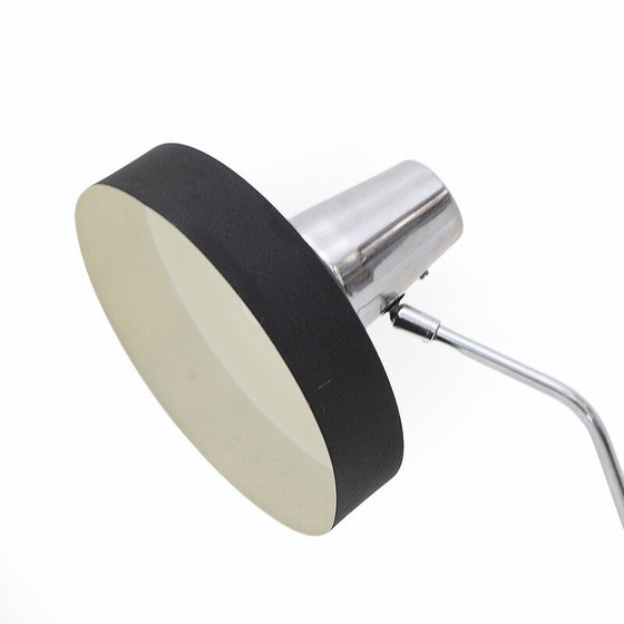 Image 1 of Vintage tafellamp in chroom en zwart geverfd metaal voor Seminara, Italië 1960