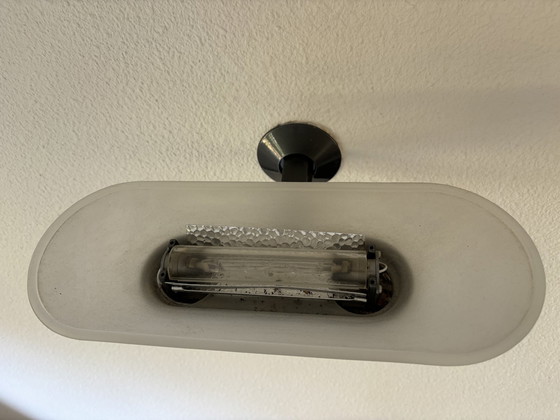 Image 1 of Wandlamp Mat Glas Met Antraciet Armatuur