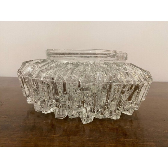 Image 1 of Vintage wandlamp in murano glas en zwart metaal, Italië 1970