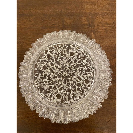 Image 1 of Vintage wandlamp in murano glas en zwart metaal, Italië 1970