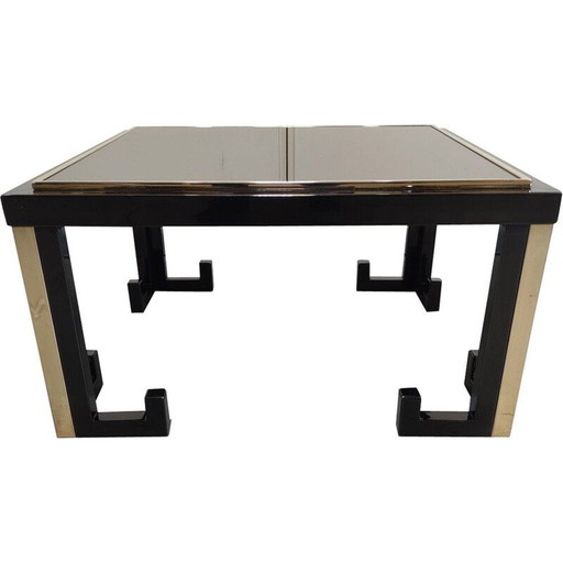 Vintage sitde tafel M2000 met gerookt spiegelblad