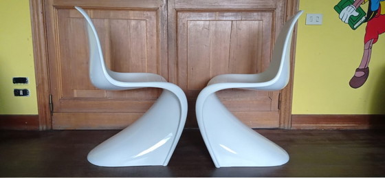 Image 1 of 2x Verner Panton Klassieke Stoel S