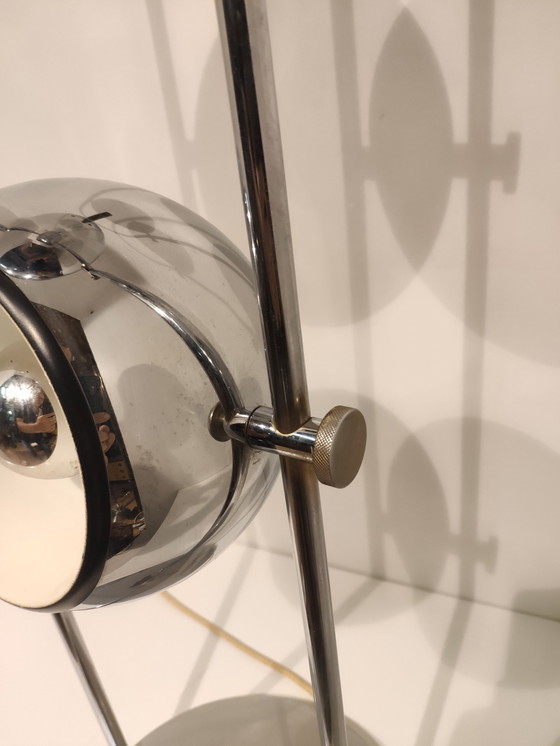 Image 1 of Vintage chromen eye ball vloerlamp