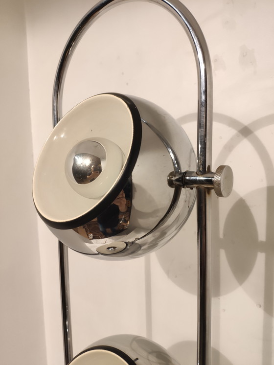 Image 1 of Vintage chromen eye ball vloerlamp