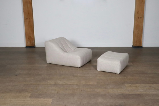 Image 1 of Kwok Hoi Chan Chromatische Loungestoel Met Ottoman Voor Steiner, Frankrijk 1970S