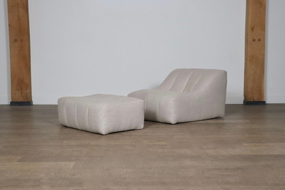 Image 1 of Kwok Hoi Chan Chromatische Loungestoel Met Ottoman Voor Steiner, Frankrijk 1970S