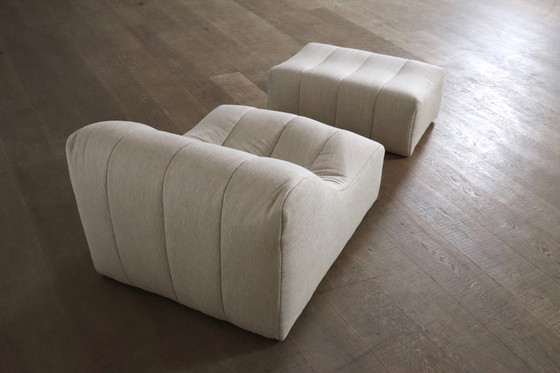 Image 1 of Kwok Hoi Chan Chromatische Loungestoel Met Ottoman Voor Steiner, Frankrijk 1970S