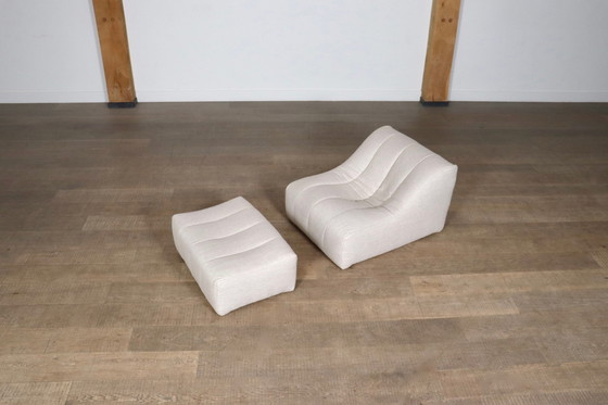 Image 1 of Kwok Hoi Chan Chromatische Loungestoel Met Ottoman Voor Steiner, Frankrijk 1970S