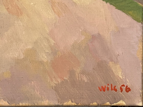 Image 1 of Wilhelm Julien Wils, 1880 - 1960, Olieverf op doek, Denemarken 1956, Landschap,